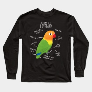 Fischer's Lovebird Parrot Anatomy Long Sleeve T-Shirt